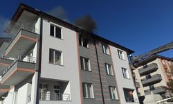 Konya'da korkutan apartman yangını