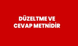 Cevap ve düzeltme metnidir