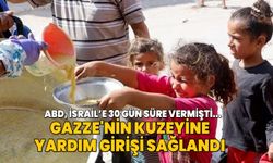 Gazze'nin kuzeyine yardım girişi sağlandı