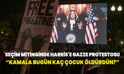 Seçim mitinginde Harris'e Gazze protestosu