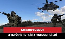 Fırat Kalkanı'nda 3 terörist etkisiz hale getirildi