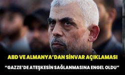 ABD ve Almanya'dan ortak açıklama: “Sinwar, Gazze'de ateşkesin sağlanmasına engel oldu”