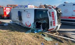 Edirne'de ambulans kazası: 7 yaralı