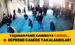 Yaşanan panik kameraya yansıdı... Rize'deki depreme camide yakalandılar!