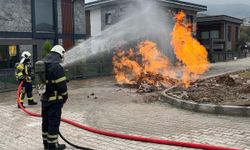 Kocaeli'de doğal gaz hattında yangın