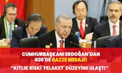 Cumhurbaşkanı Erdoğan'dan G20'de Gazze mesajı: Kıtlık riski 'felaket' düzeyine ulaştı