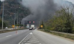 Ordu’da tünelde çıkan yangın trafiği felç etti