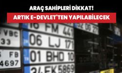 Araç sahipleri dikkat! Artık e-Devlet'te yapılabilecek