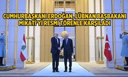 Cumhurbaşkanı Erdoğan, Lübnan Başbakanı Mikati'yi resmi törenle karşıladı