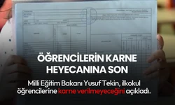 İlkokullarda yeni dönem: Artık karne verilmeyecek