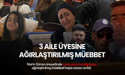 Narin davasında karar çıktı! Aile üyelerine ağırlaştırılmış müebbet