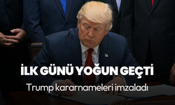 Trump'ın ilk günü yoğun geçti: Tarihi imzalar attı