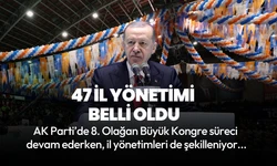 AK Parti'nin 8. Olağan Büyük Kongre sürecinde, 47 ilin yeni yönetimi belirlendi