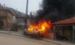 Ankara'da araç yangını