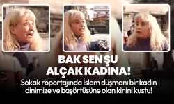 Bak sen şu alçak kadına! Başörtüsüne kin kustu!