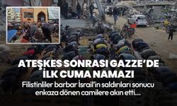 Boma sesleri olmadan camilere akın ettiler... Ateşkes sonrası Gazze’de ilk Cuma Namazı!