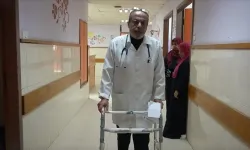 Bacağını kaybeden Filistinli doktor hizmeti bırakmadı