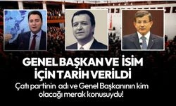 Çatı Parti'de Genel Başkan kim olacak?  O ismin açıklanacağı tarih belli oldu mu?