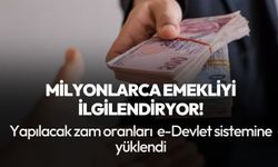 Milyonlarca emekliyi ilgilendiriyor!  Yapılacak zam oranları  e-Devlet sistemine yüklendi