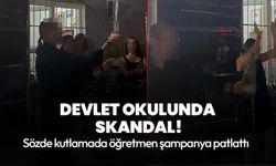 İzmir'de devlet okulunda skandal! Öğretmen şampanya patlattı