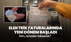 Elektrik faturalarında yeni dönem başladı