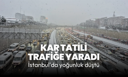 İstanbul'da kar tatili trafiğe yaradı: Yoğunluk yüzde 20 oldu