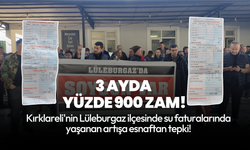 3 ayda yüzde 900 zam! Lüleburgaz'da esnaftan su faturalarına tepki