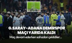 Adana Demirspor, Galatasaray maçında sahadan çekildi, maç tatil edildi