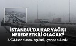 AKOM'dan son açıklama! İstanbul'da kar yağışı nerede etkili olacak?
