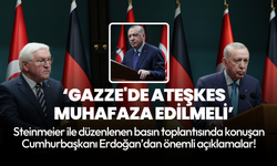 Almanya Cumhurbaşkanı Ankara'da! Cumhurbaşkanı Erdoğan: Gazze'de ateşkes muhafaza edilmeli