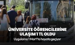 Muğla'da üniversite öğrencilerine ulaşım 1 TL oldu