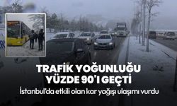 İstanbul'da trafik yoğunluğu yüzde 90'I geçti