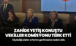 Ünlü sunucu Zahide Yetiş Meclis'te konuştu, vekiller komisyonu terk etti