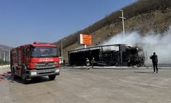 Samsun'da seyir halinde olan tır alev aldı