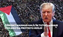 Aktivist öğrenci Mahmud Halil’in tutuklanması Chicago’da protesto edildi