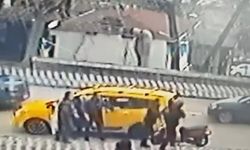 Ringleri aratmayan taksici, motosikletli kavgası