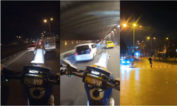 Trafiği tehlikeye atan motosikletli maganda yakayı ele verdi