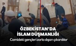 Özbekistan yönetiminin akıl almaz tutumu! Polis camideki gençleri zorla dışarı çıkardı