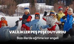 Valilikler peş peşe duyurdu: Bazı illerde eğitime kar engeli