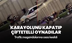 Trafik magandaları durmuyor! D-100'ü kapatıp çiftetelli oynadılar