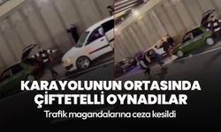 Trafik magandaları durmuyor! D-100'ün ortasında çiftetelli oynadılar