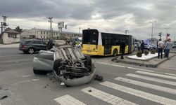 Kayseri’de belediye otobüsü ile otomobil çarpıştı: 9 kişi yaralandı