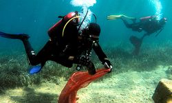 Bodrum’da Dalgıçlardan Deniz Dibi Temizliği