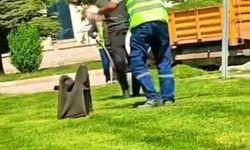 Davulun Sesini Duyan Temizlik Görevlileri Oynamaya Başladı