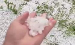Osmaniye'de dolu yağışı etkili oldu: Her yer beyaza büründü