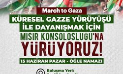 İstanbul'da Gazze İçin Yürüyüş: Mısır Konsolosluğu'na Destek Yürüyüşü Düzenlenecek