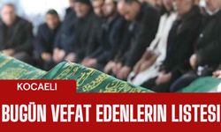 Kocaeli'de 13 Ağustos Vefat Edenlerin Listesi...