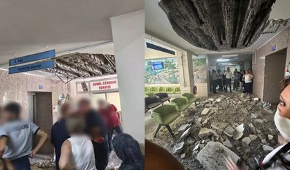 Devlet Hastanesi'nin tavanı çöktü! Tahliye çağrısı yapıldı