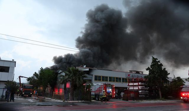 İzmir'de 2 fabrikayı alevler sardı! Gökyüzü siyaha büründü