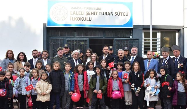 Şehit polis Turan Sütçü'nün adı kızının okuduğu okula verildi